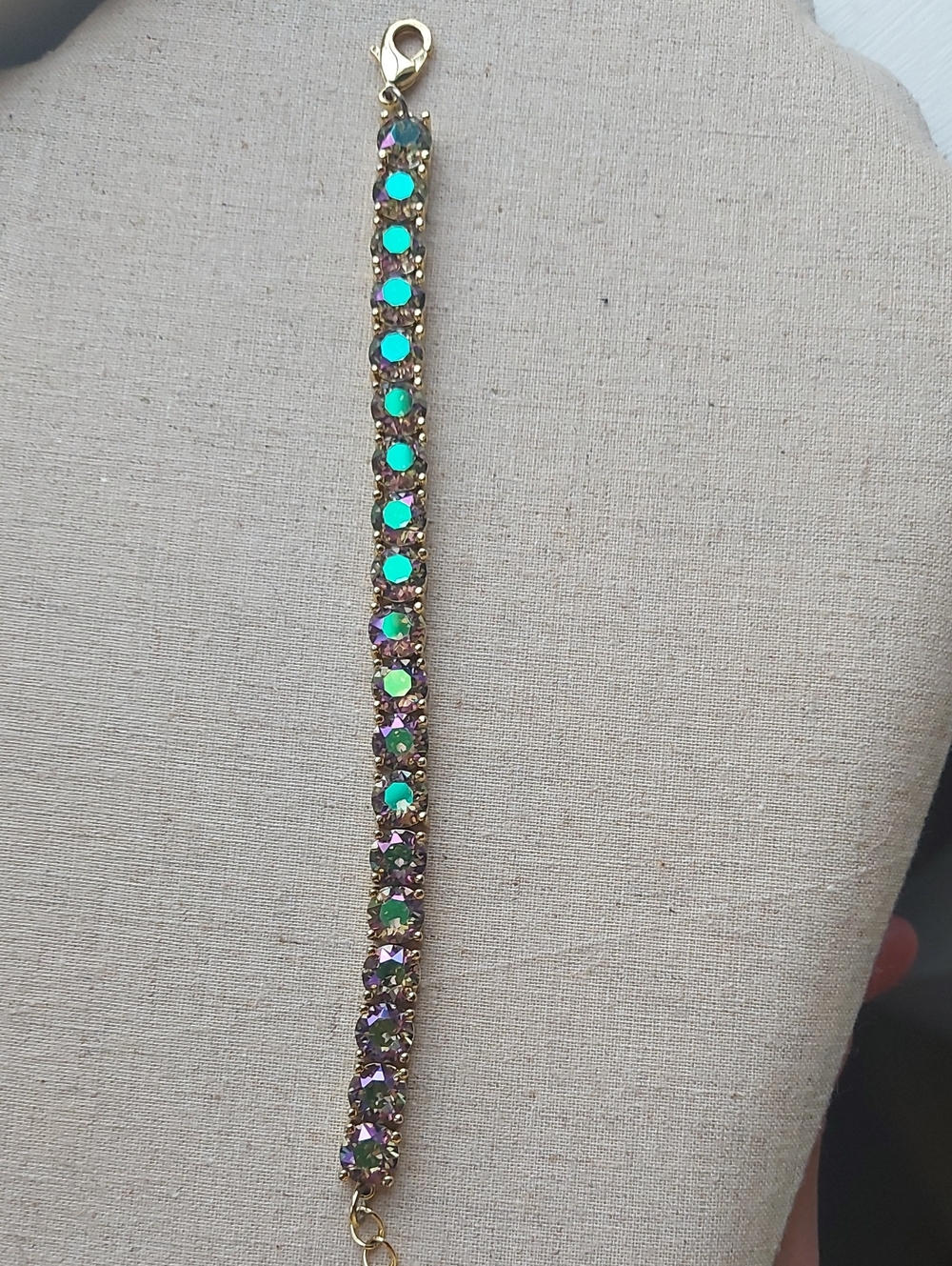 Stuning Aurora Borealis Parklane Impression  Bracelet - One Of A Kind
